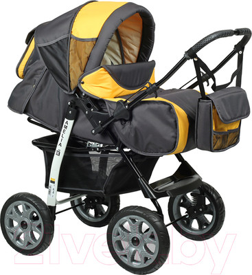 Детская универсальная коляска Alis Amelia I (Am 09, серый/желтый)