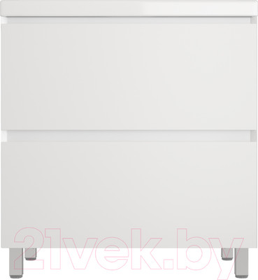 Тумба под умывальник Style Line Манхэттен 70 2 ящика (напольная, белый)