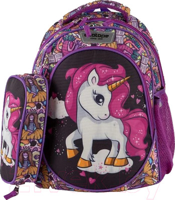 Детский рюкзак Ecotope +пенал / 380-2020-LLC (сиреневый)