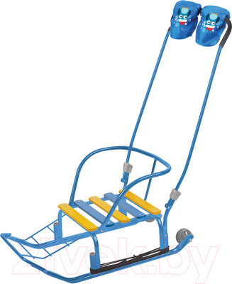 Санки детские Ника Тимка 3К с рукавичками / Т3КР/Г (голубой)