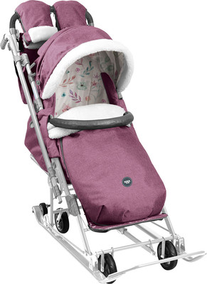 Санки-коляска Ника Детям 7-8К / НД7-8К/10 (вересковый)