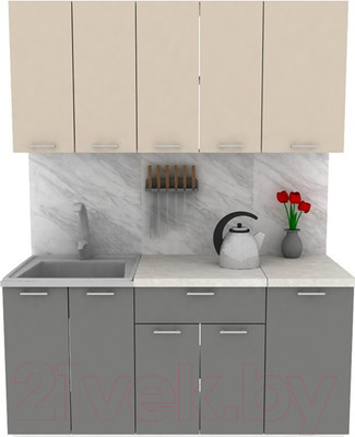 Кухонный гарнитур Eligard Lion 1 1.6 (персидский жемчуг/дымчатый алмаз/королевский опал)