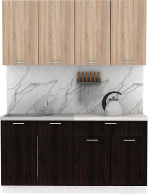 Кухонный гарнитур Eligard Lion 2 1.6 (дуб сонома/дуб марбург/королевский опал)