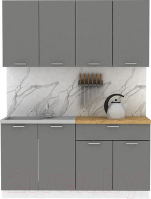 Кухонный гарнитур Eligard Lion 2 1.6 (дымчатый алмаз/дуб бунратти)