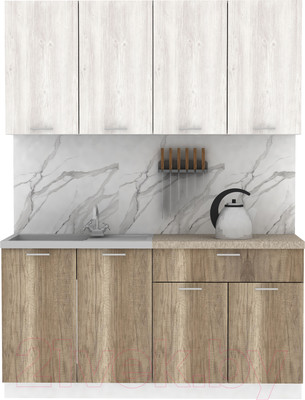 Кухонный гарнитур Eligard Lion 2 1.6 (сосна каньон/дуб каньон/малага)