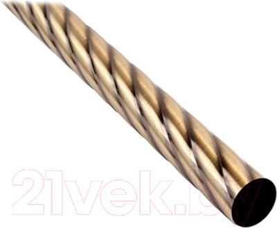 Труба для карниза Lm Decor Витая 25мм 3.0м (антик)