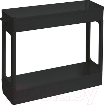 Этажерка Violet Узкая 2-х ярусная / 760207 (черный)