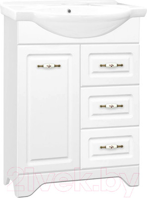 Тумба под умывальник Style Line Олеандр-2 70 3 ящика (для классической раковины)