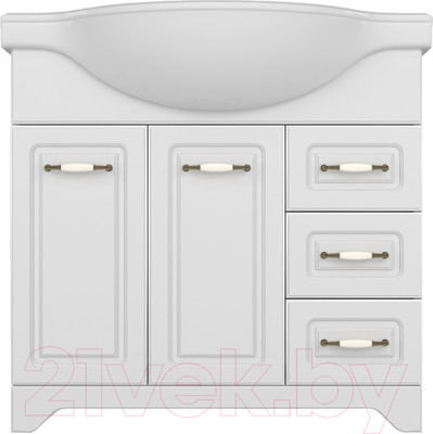 Тумба под умывальник Style Line Олеандр-2 90 3 ящика (для классической раковины)