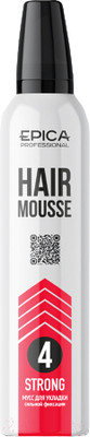 Мусс для укладки волос Epica Professional Strong Сильной фиксации (250мл)