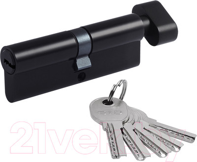 Цилиндровый механизм замка Нора-М STD AL ЛПВ-90 45/45 (черный)