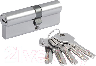 Цилиндровый механизм замка Нора-М STD AL ЛП-80 45/35 (хром)