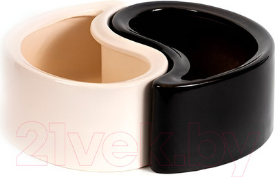 Кашпо Белбогемия Инь-Янь 4008 / 103766 (черный/белый)