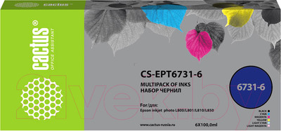 Комплект контейнеров с чернилами Cactus CS-EPT6731-6