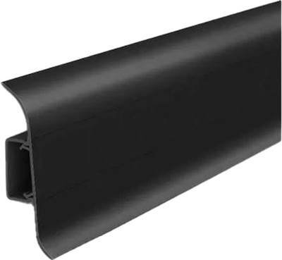 Плинтус Ideal Классик 007 Черный 55мм с центральной планкой (2.2м)