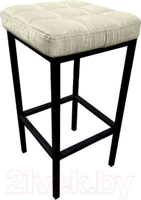 Табурет барный Древпром Камелот ДП2-07 полубарный (черный матовый/Bengal белый)