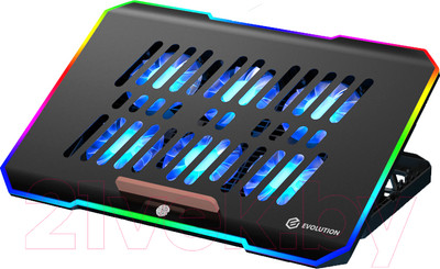 Подставка для ноутбука Evolution LCS-03 RGB с активным охлаждением