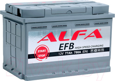 Автомобильный аккумулятор ALFA battery EFB 77 R (77 А/ч)