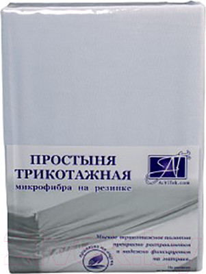 Простыня AlViTek Трикотажная на резинке 160x200 / ПМТР-БЕЛ-160 (белый)