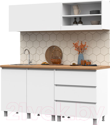 Кухонный гарнитур Стендмебель Хелен 1.7 (белый)