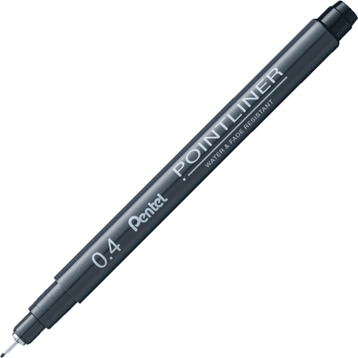 Ручка капиллярная Pentel Pointliner / S20P-4A