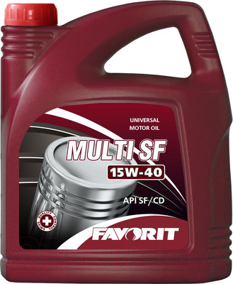 Моторное масло Favorit Multi SF 15W40 API SF/CD / 99898 (5л)