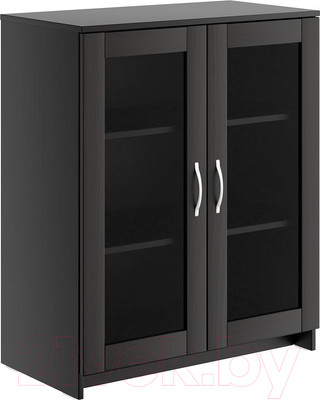 Тумба Mio Tesoro Сириус 2 двери со стеклом 78x95 2.02.03.360.5 (дуб венге)