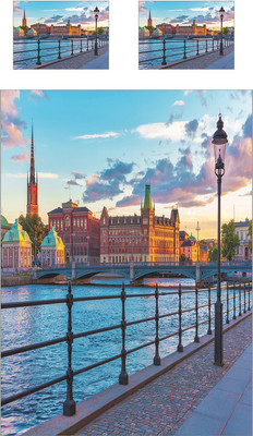 Набор текстиля для спальни Ambesonne Городская набережная 160x220 / bcsl_43477