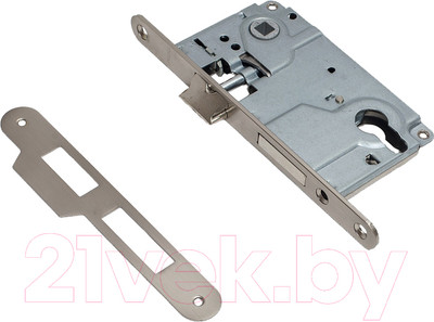 Замок врезной Trodos 85R1 Цилиндровый с защелкой без ручки (никель)