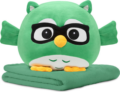 Плед-подушка Maxitoys Плед Совенок / 215220-30-З (зеленый)