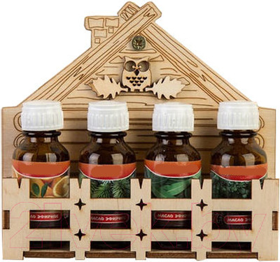 Набор эфирных масел No Brand №2 Сова в бане Лаванда, Эвкалипт, Сосна, Мята