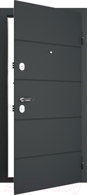 Входная дверь Guard Eva 96x205 правая (графит/бьянко)