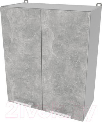 Шкаф навесной для кухни Интерлиния Компо ВШ60-720-2дв (бетон)