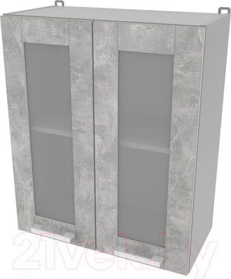 Шкаф навесной для кухни Интерлиния Компо ВШ60ст-720-2дв (бетон)