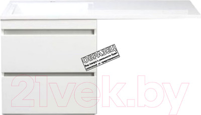 Тумба под умывальник Style Line Оптима 40 2 ящика Люкс Plus (подвесная)