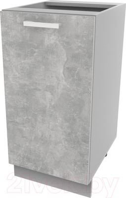 Шкаф-стол кухонный Интерлиния Компо НШ40р-1дв (бетон)
