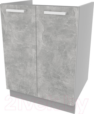 Шкаф под мойку Интерлиния Компо НШ60м-2дв (бетон)