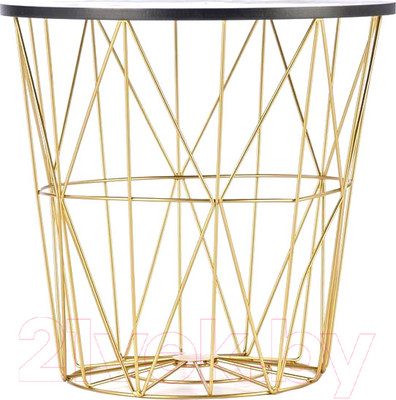 Журнальный столик Halmar Harissa G / V-CH-HARISSA_G-LAW-BIALY (золото/белый мрамор)