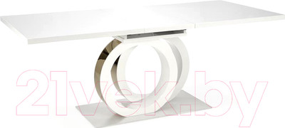Обеденный стол Halmar Galardo 160-200x90x76 (белый/золото)