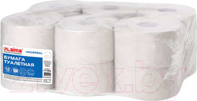 Туалетная бумага Laima Universal 1сл (12рул, натуральный)
