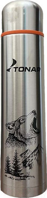 Термос для напитков Тонар Волк HS.TM-051-W (1.2л)