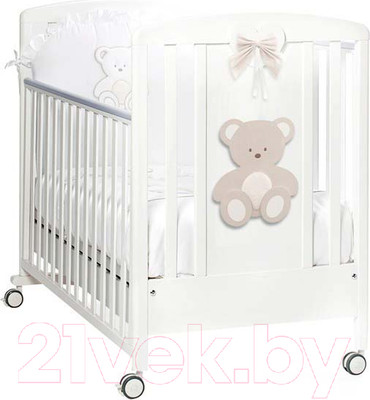 Детская кроватка Italbaby Peluche / 070.0820-0076 (белый/крем)