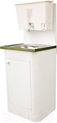 Умывальник для дачи Петромаш С водонагревателем ЭВБО-17 / slkptr072 (белый/мойка нержавейка)