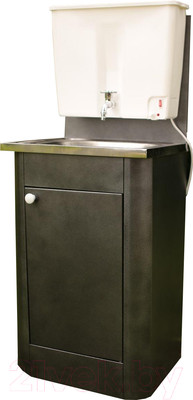 Умывальник для дачи Петромаш С водонагревателем ЭВБО-22 / slkptr081 (мокрый асфальт/мойка нержавейка)