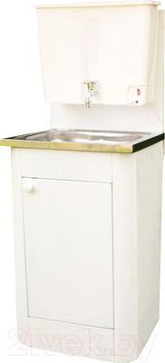 Умывальник для дачи Петромаш С водонагревателем ЭВБО-22 / slkptr082 (белый/мойка нержавейка)