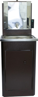 Умывальник для дачи Петромаш С водонагревателем ЭВБО-20Н / slkptr21 (античная медь/мойка нержавейка)