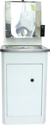 Умывальник для дачи Петромаш С водонагревателем ЭВБО-20Н / slkptr212 (белый/мойка нержавейка)