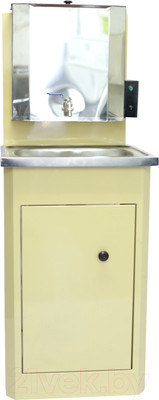 Умывальник для дачи Петромаш С водонагревателем ЭВБО-20Н / slkptr213 (бежевый/мойка нержавейка)