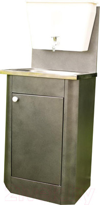 Умывальник для дачи Петромаш С бачком УМ-10/ slkptr101 (мокрый асфальт/мойка нержавейка)