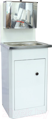 Умывальник для дачи Петромаш С бачком 15Н / slkptr152 (белый/мойка нержавейка)